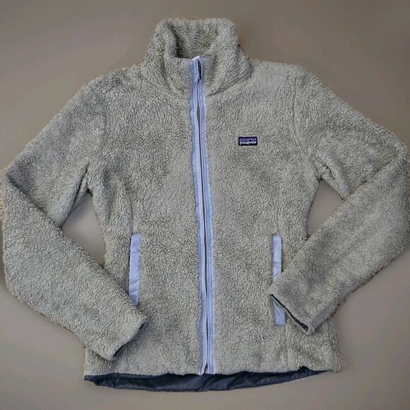 Patagonia‎ Fleece Full Zip Vintage Fuzzy Greenish Gray Jacket Womens Size XS - Picture 1 of 6